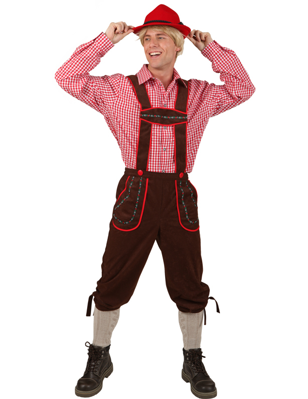 Déguisement traditionnel bavarois homme pantalon marron