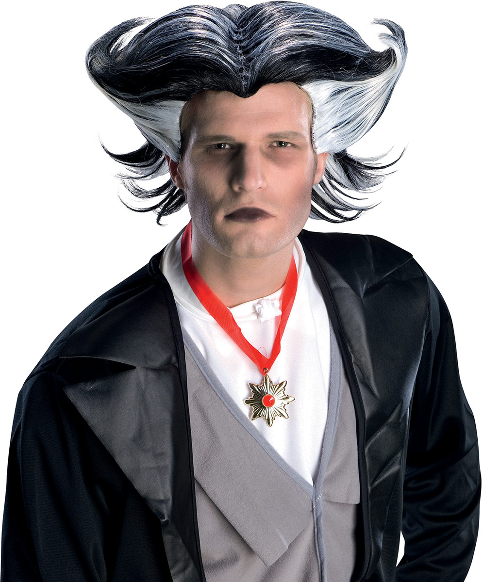 Perruque vampire bicolore homme Halloween