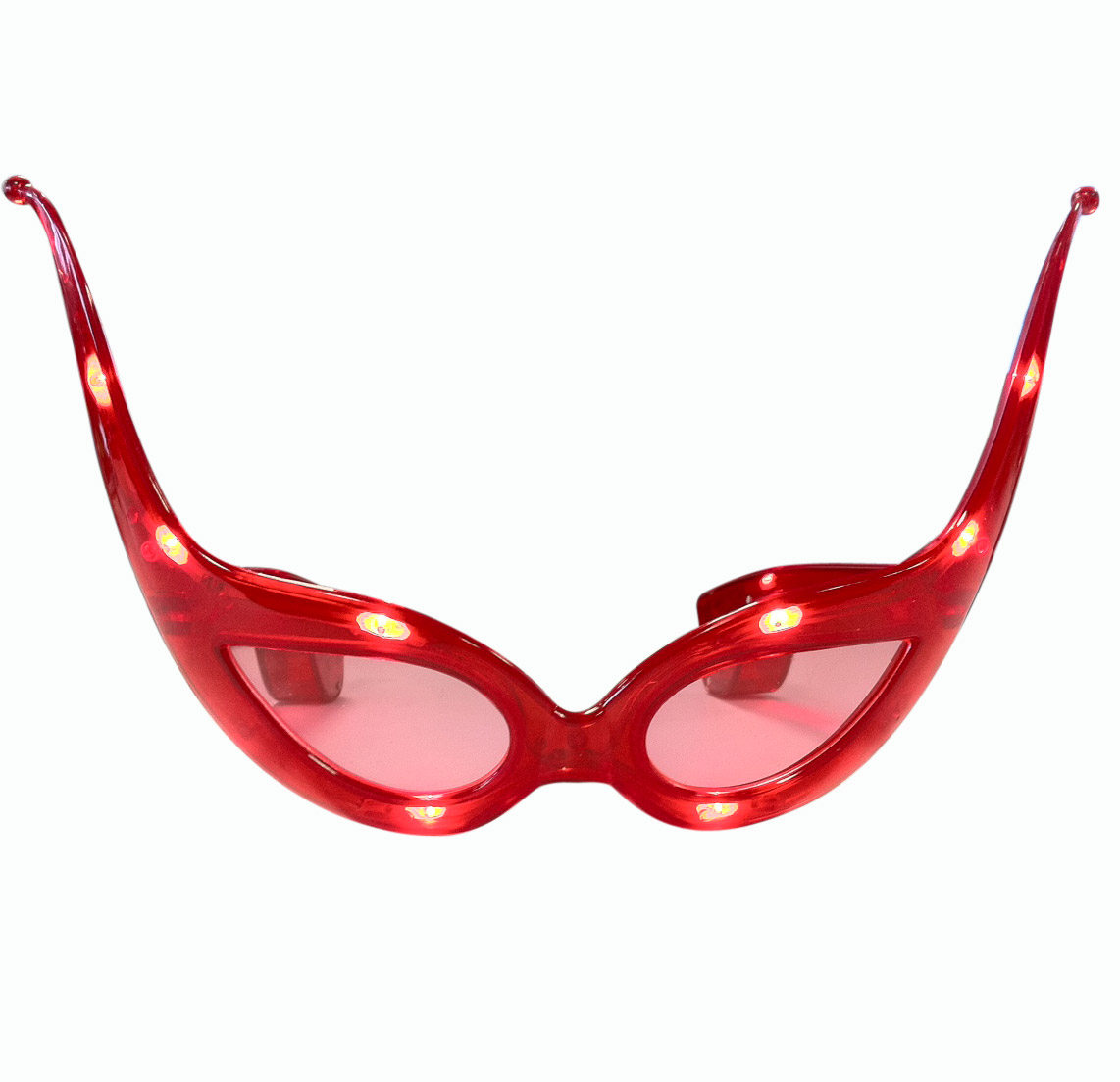 Lunettes lumineuses rouges forme papillon