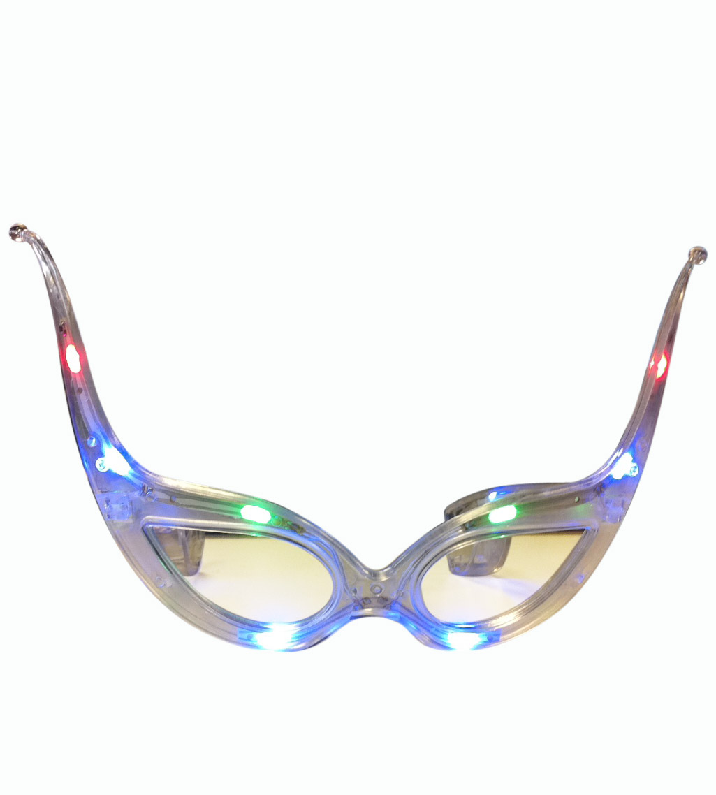 Lunettes lumineuses transparentes forme papillon