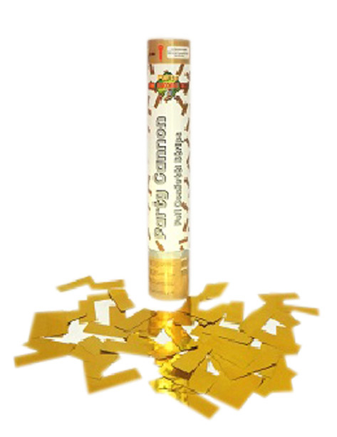 Canon à confettis dorés 30 cm
