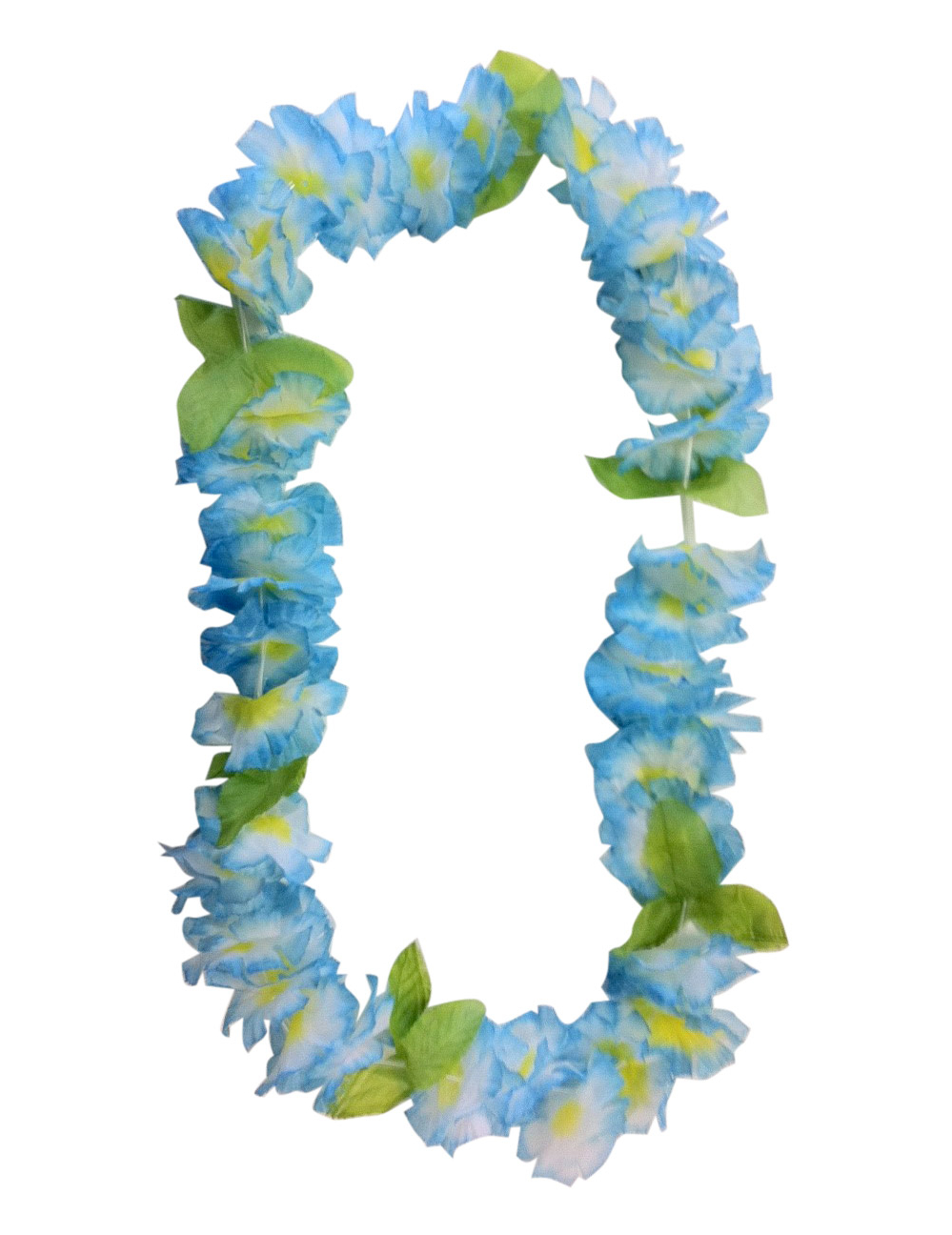 Collier fleurs hawaïennes bleues