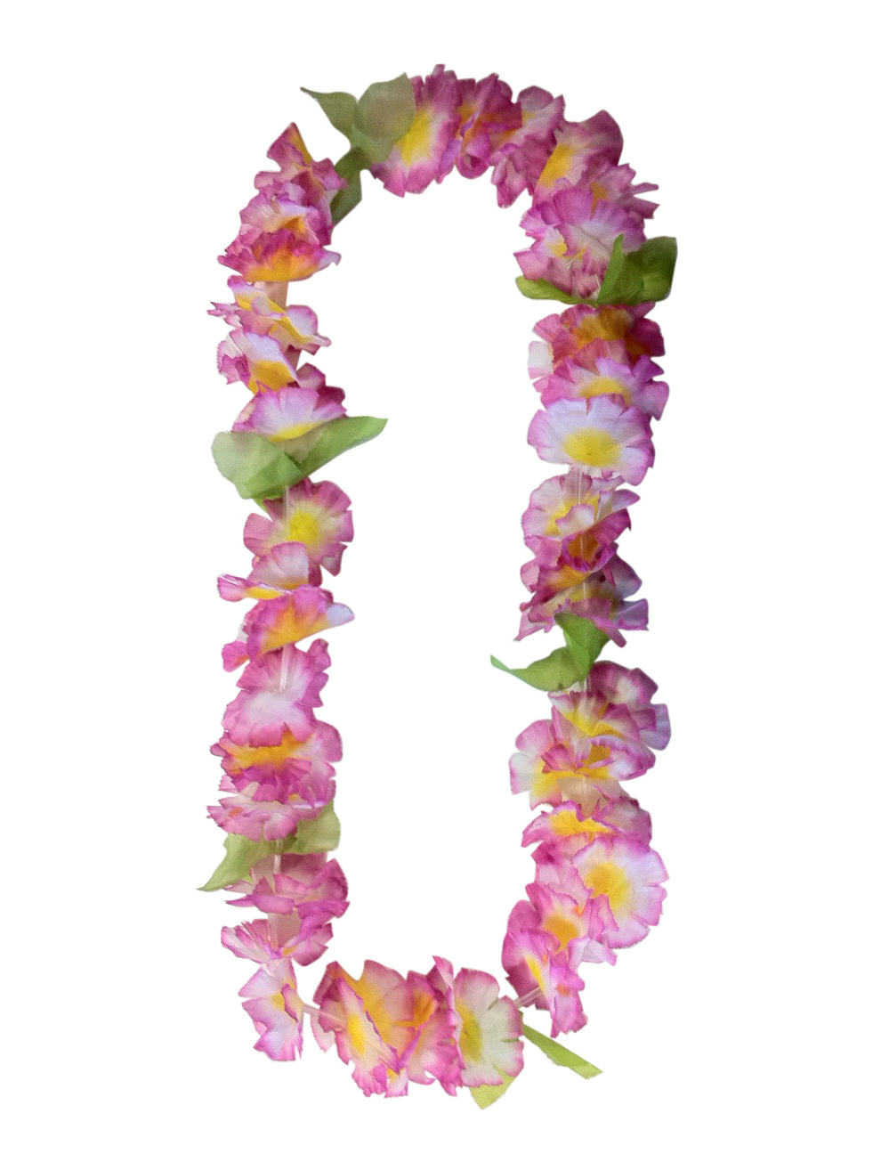 Collier fleurs hawaïennes rose