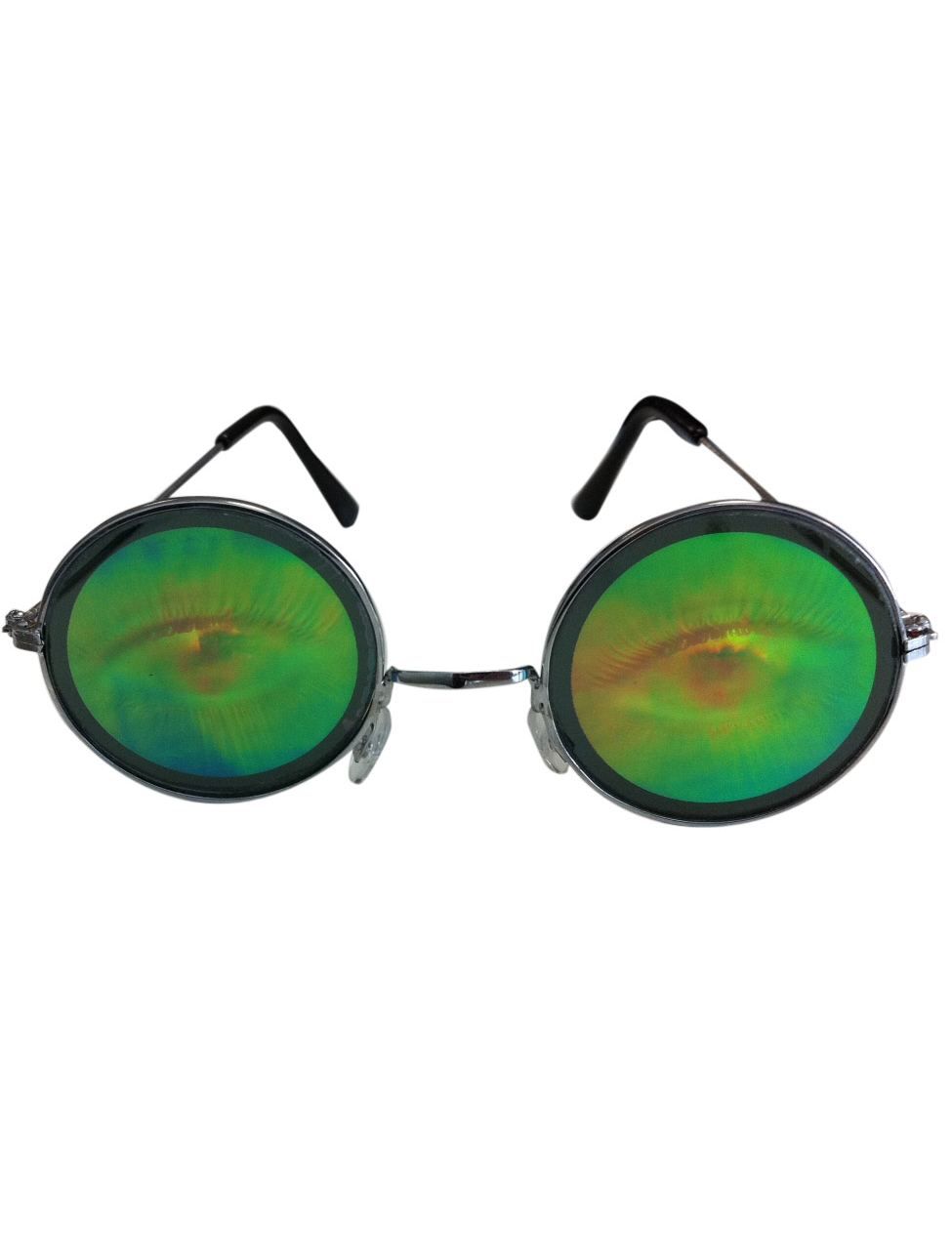 Lunettes métal rondes avec hologramme yeux