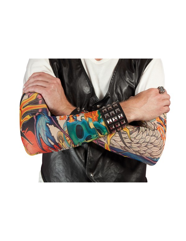 Manches faux tatouages colorés