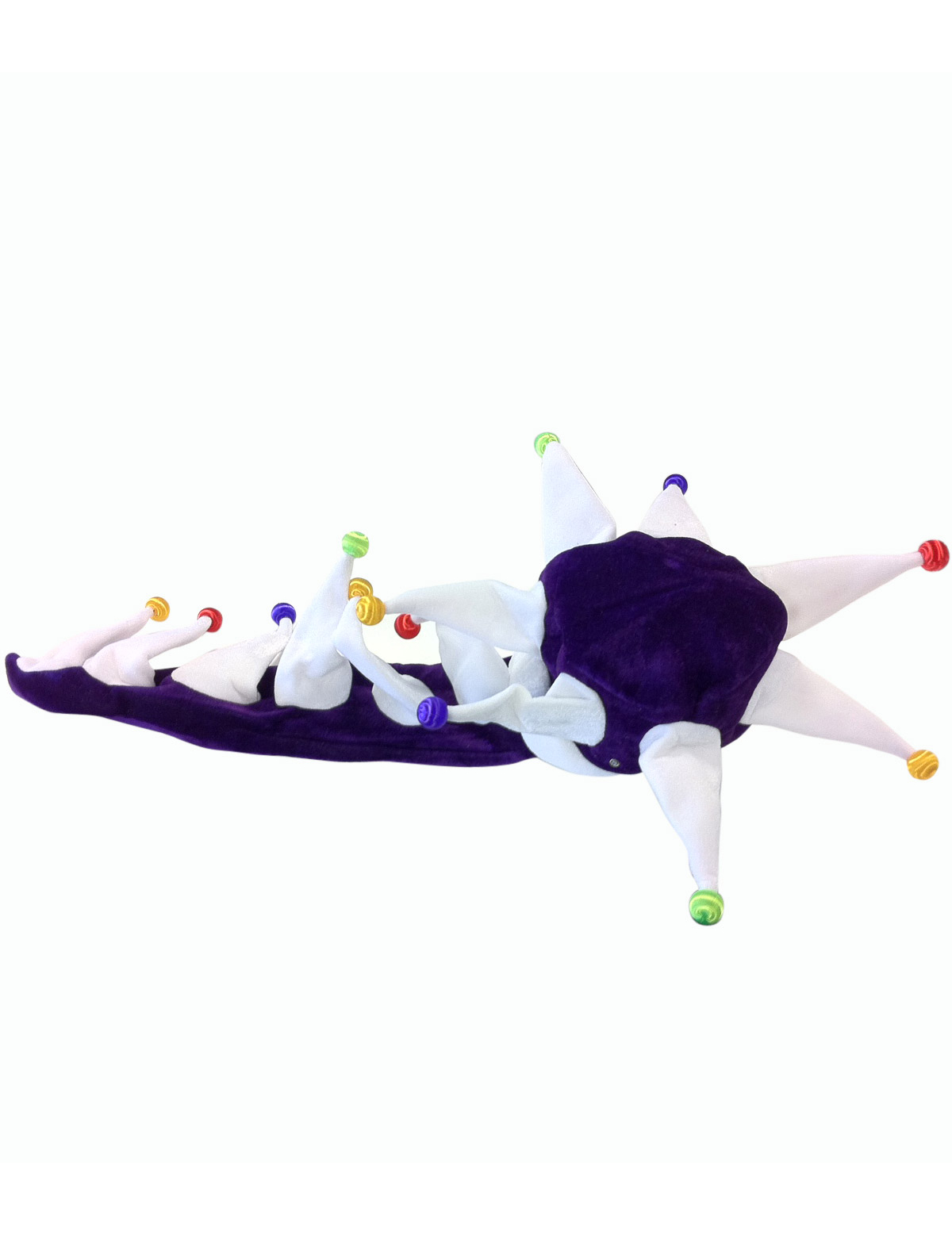 Chapeau velours blanc et violet lumineux