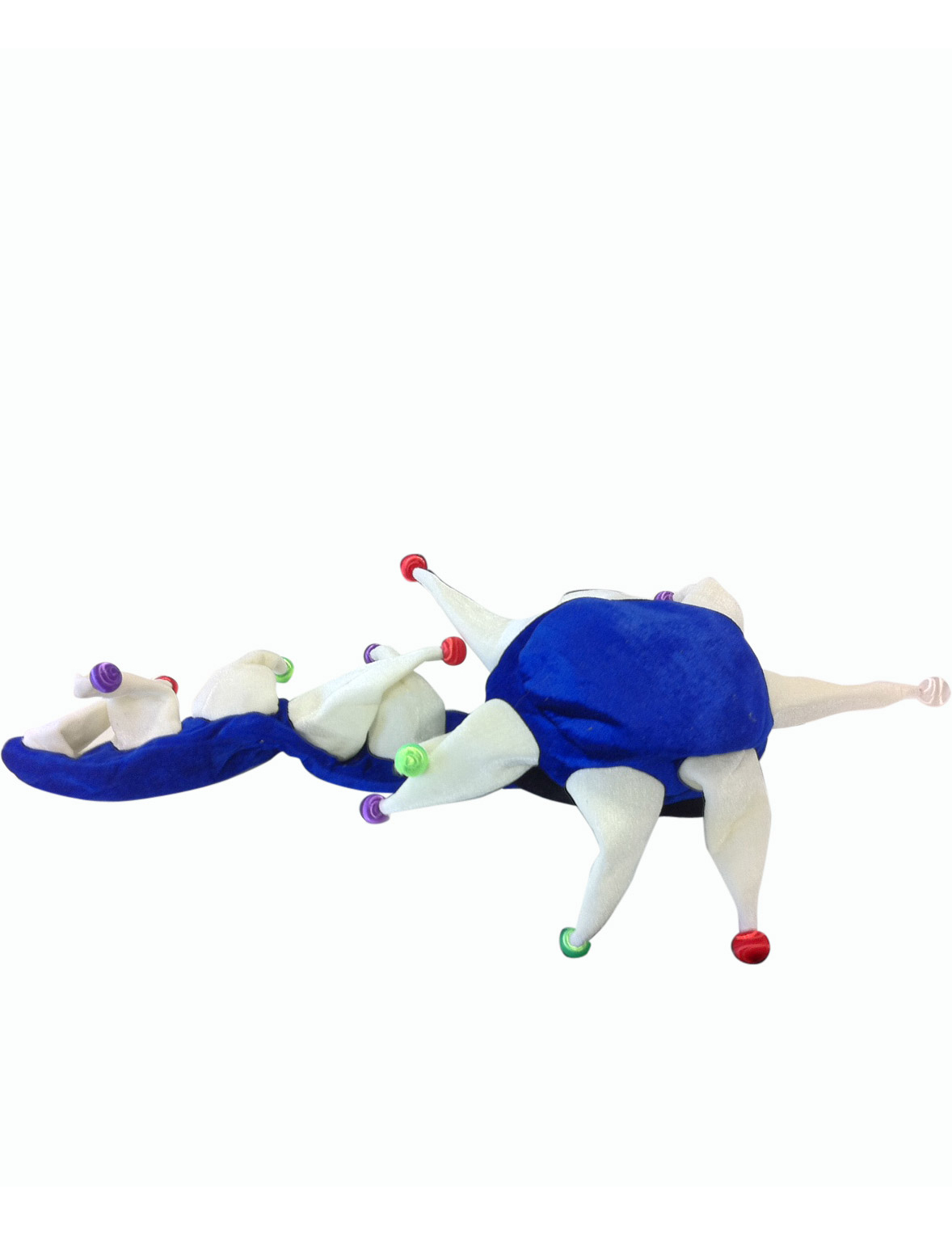 Chapeau velours bleu blanc et noir