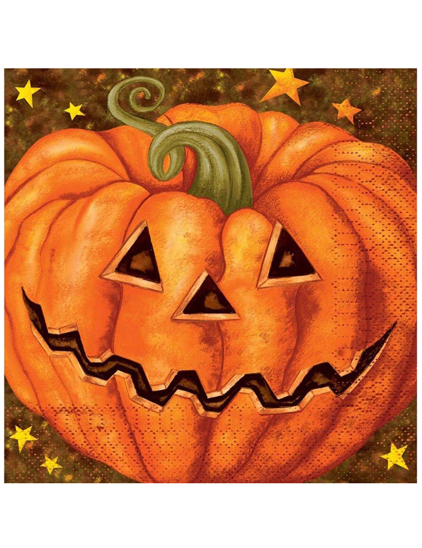 20 Serviettes en papier Citrouille Halloween 33 x 33 cm