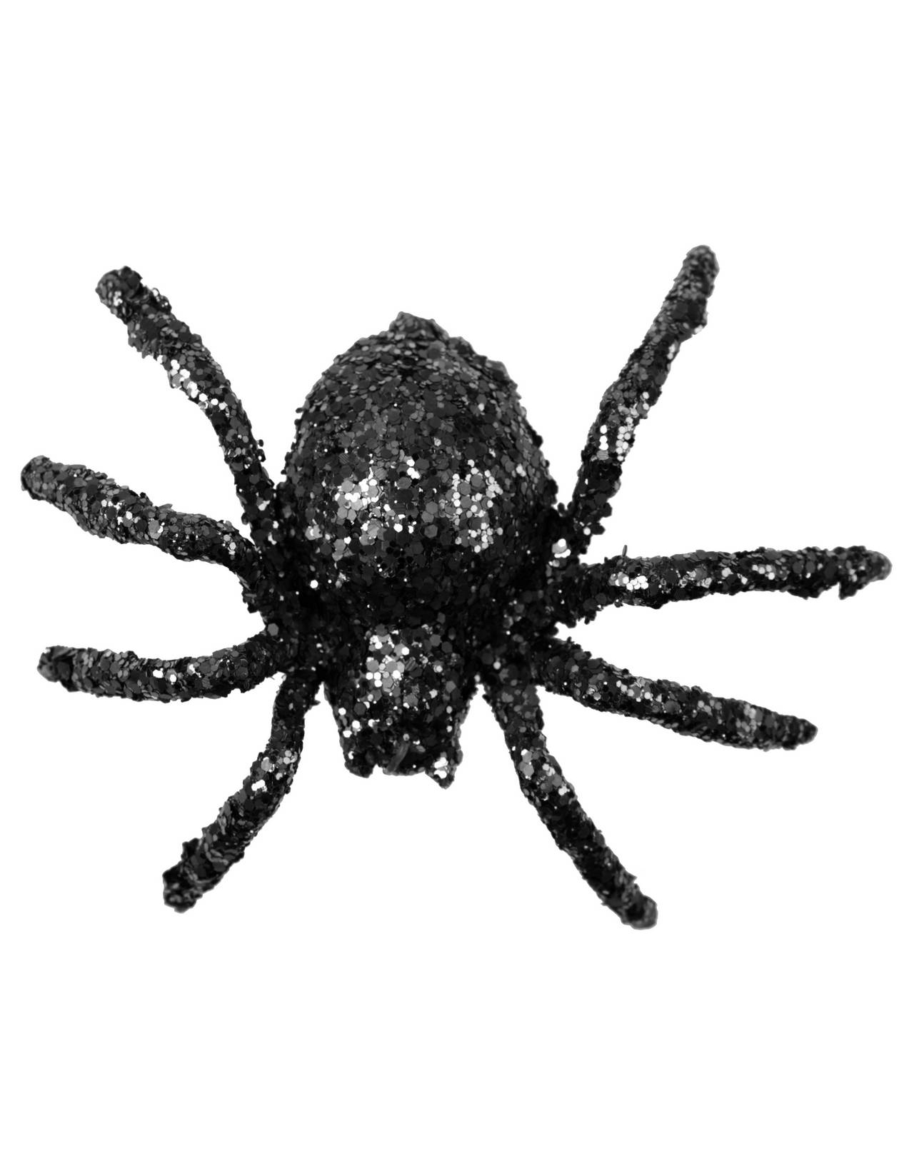 6 araignées pailletées noires