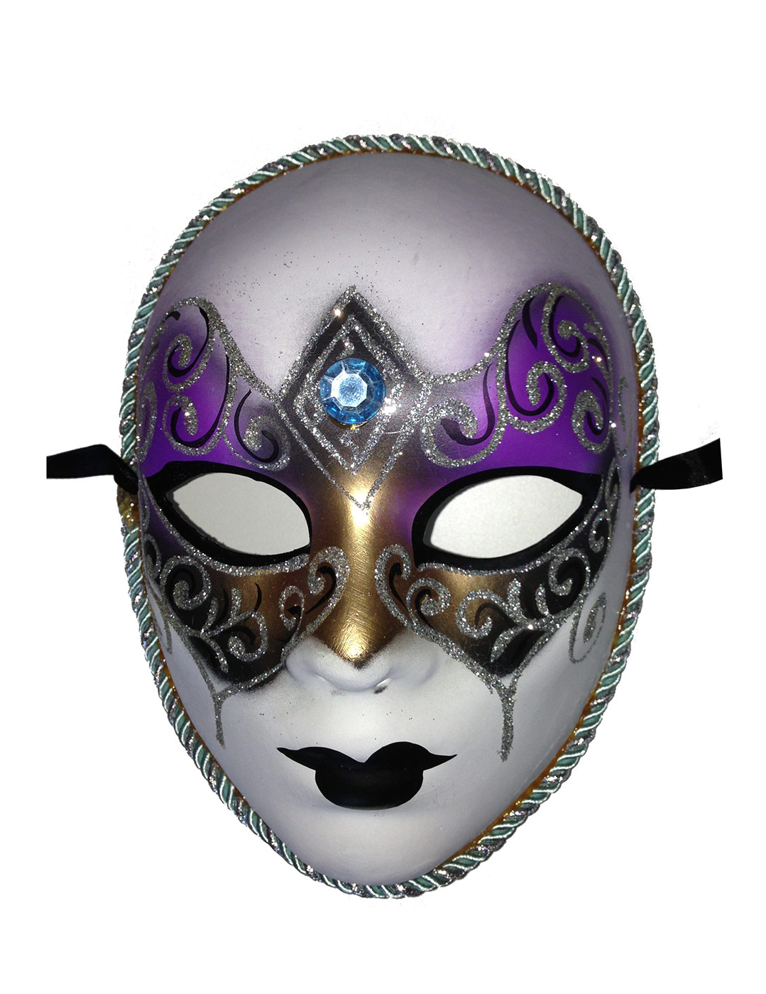 Masque vénitien diamant bleu adulte