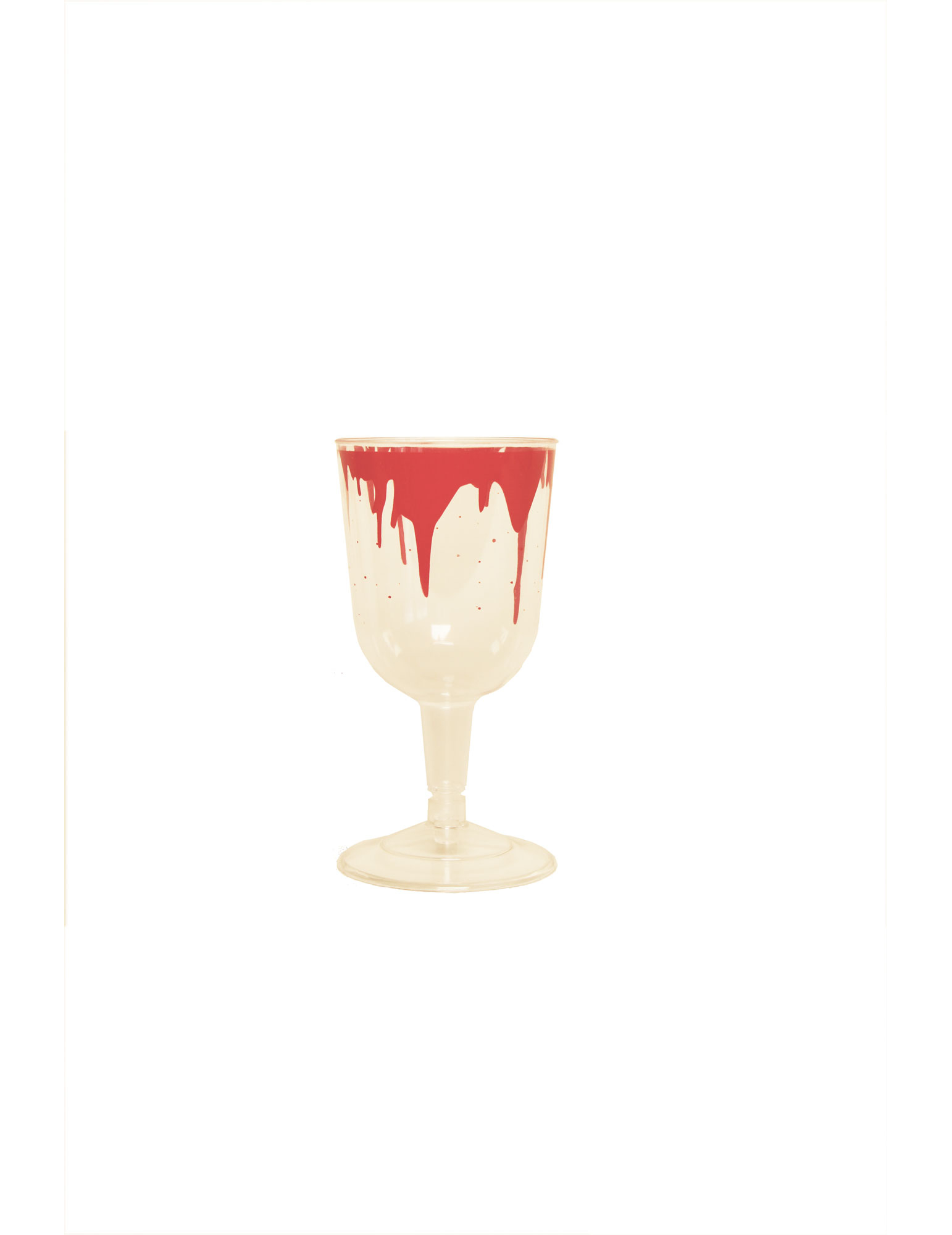 6 verres à pieds sanglants Halloween