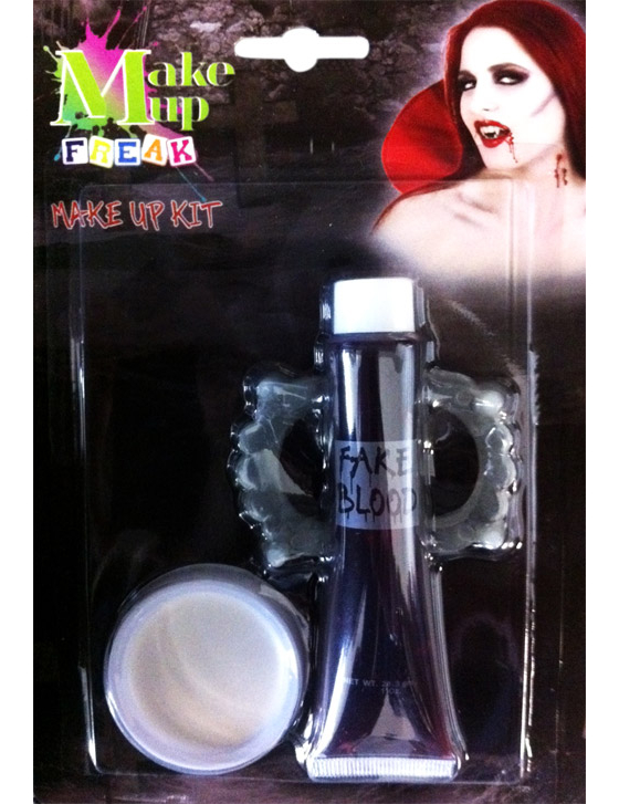 Dentier vampire avec faux sang Halloween
