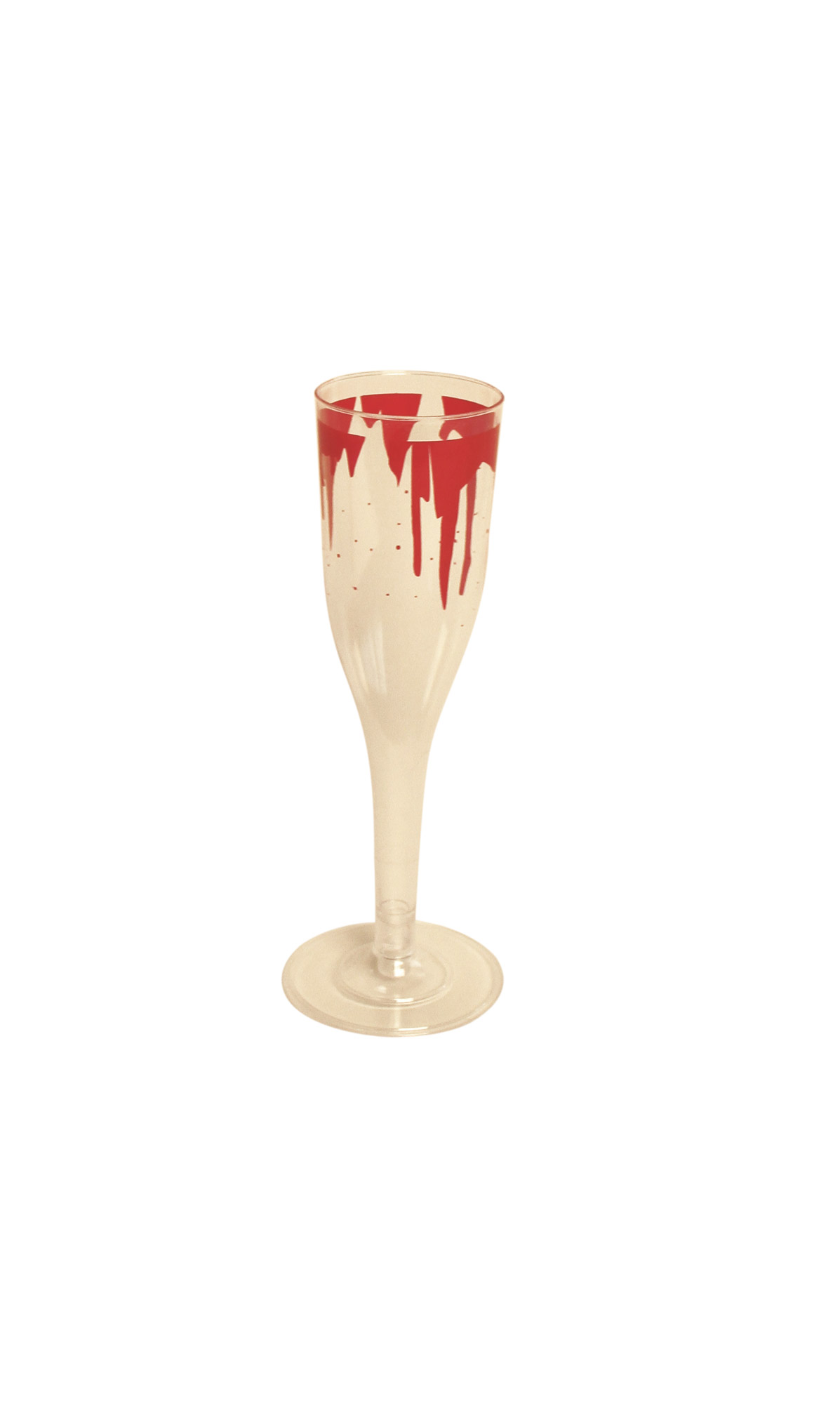 6 Flûtes en plastique sanglantes Halloween