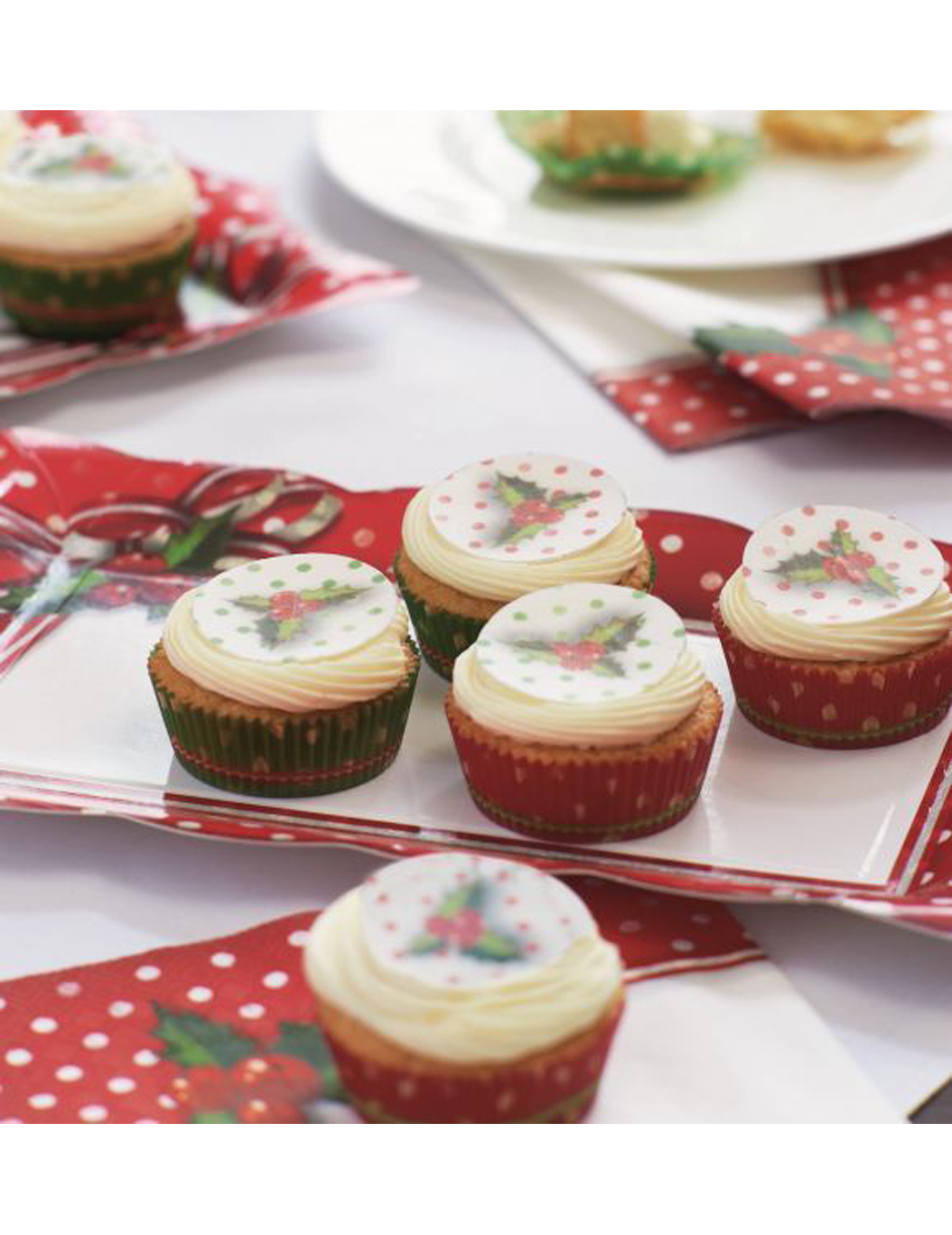 12 Décorations pour gâteaux comestibles Noël