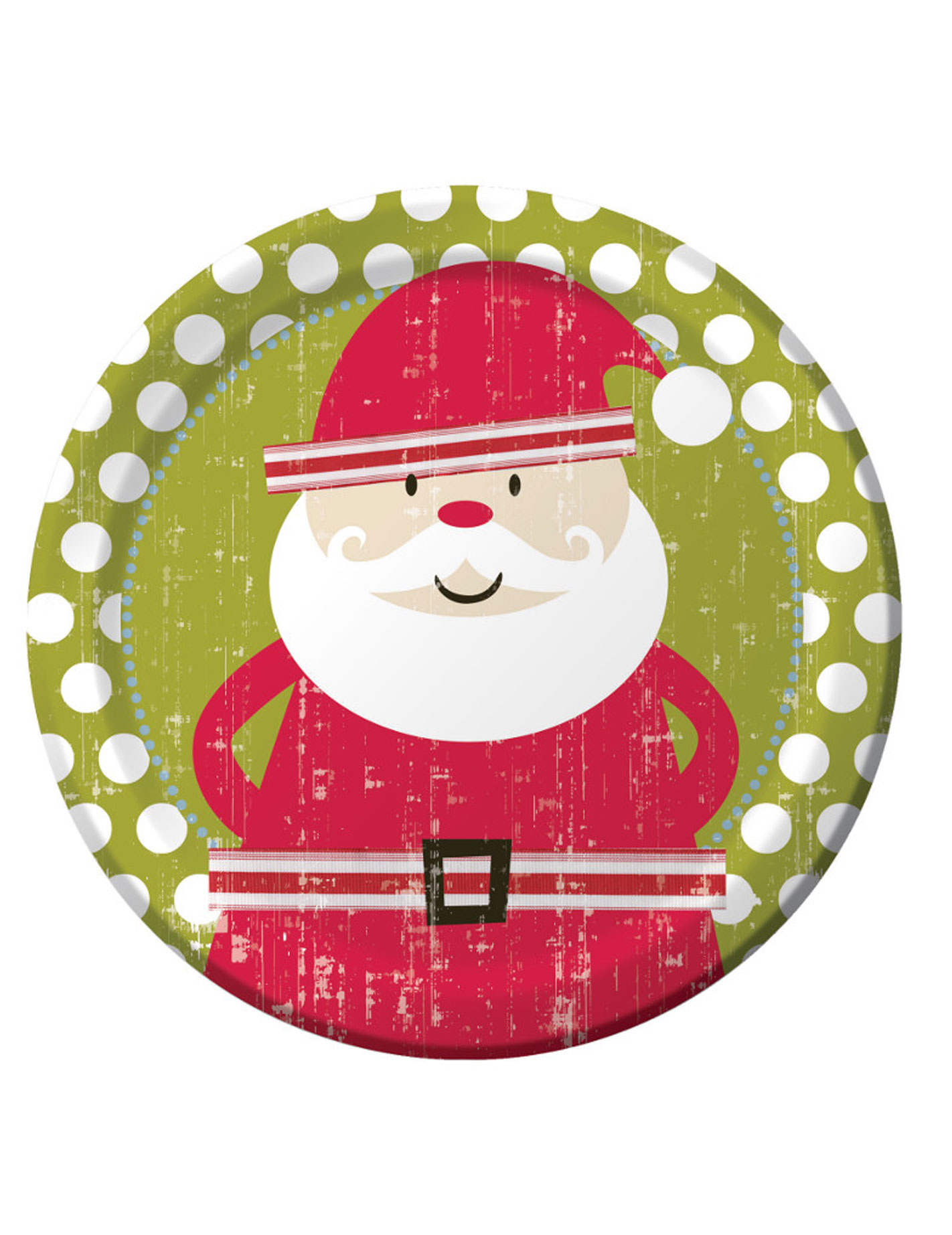 8 assiettes Père Noël rétro