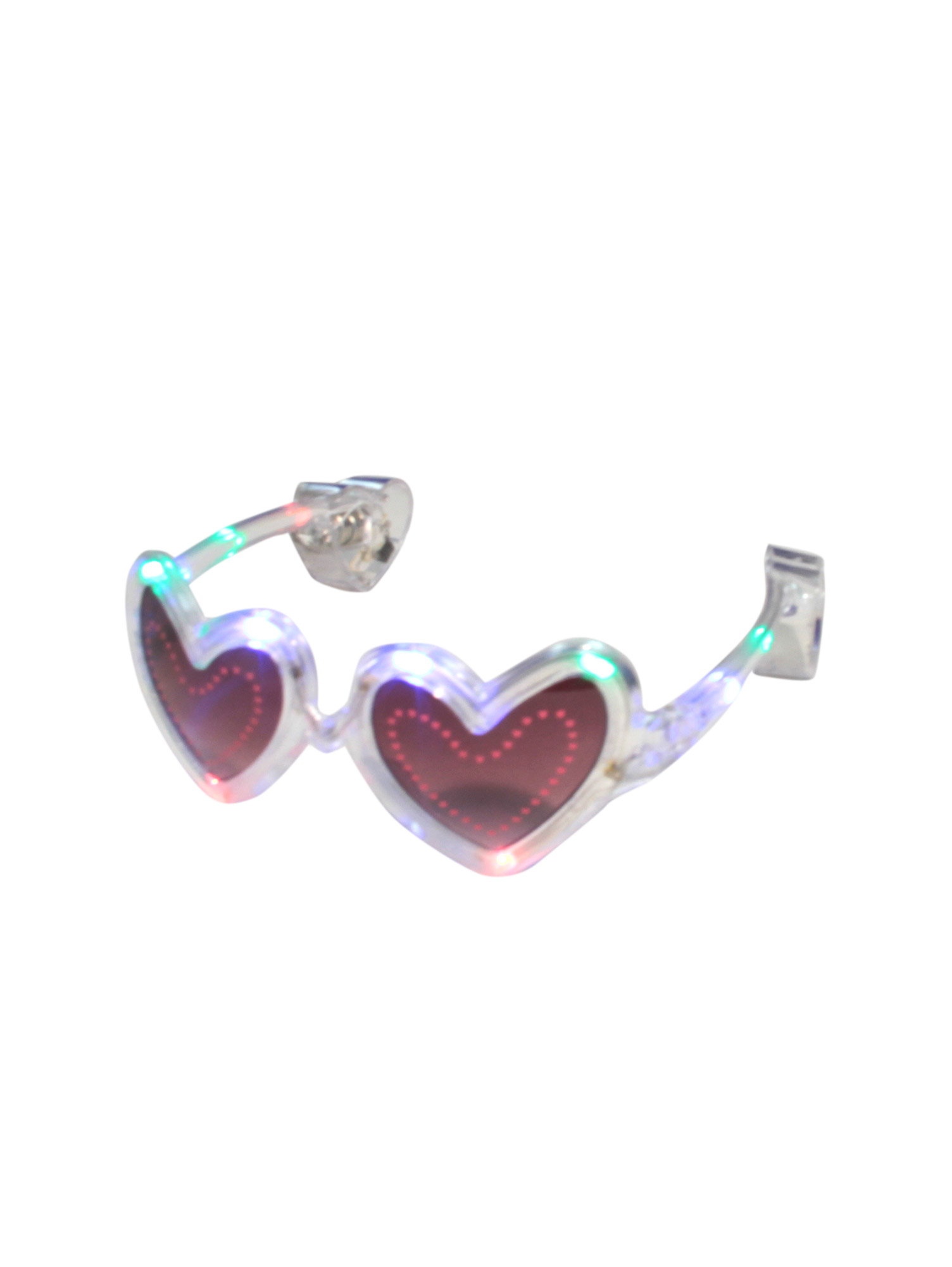 Lunettes coeur transparente LED
