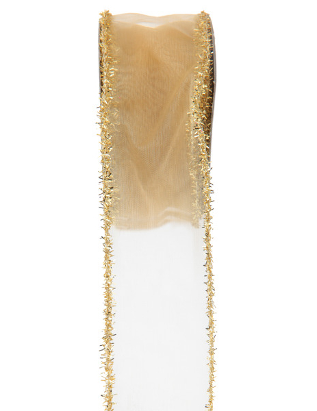 Ruban organza or pailleté