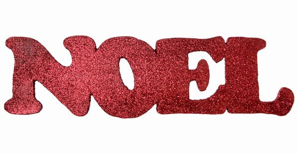 Décoration rouge Lettres Noël