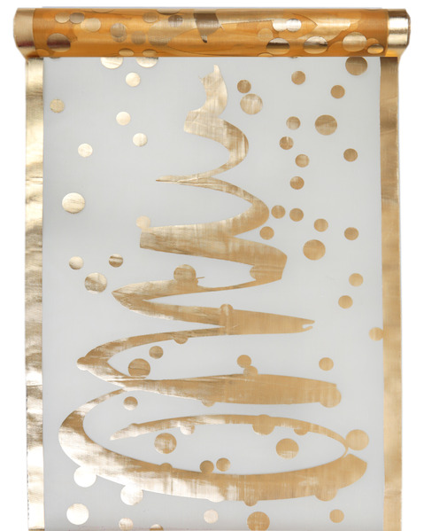 Chemin de table sapin or