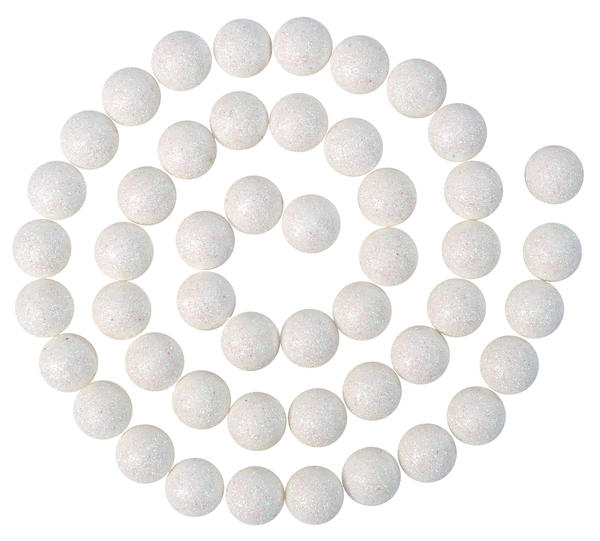 Guirlande boules pailletées blanc