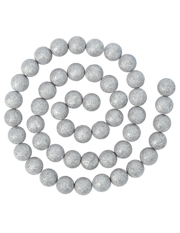 Guirlande boules pailletées argent
