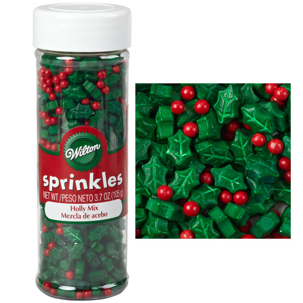 Décorations alimentaires Wilton houx et baies Noël 100 g