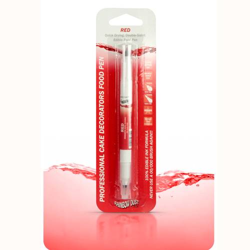 Stylo alimentaire rouge double mine pour décoration de gâteau