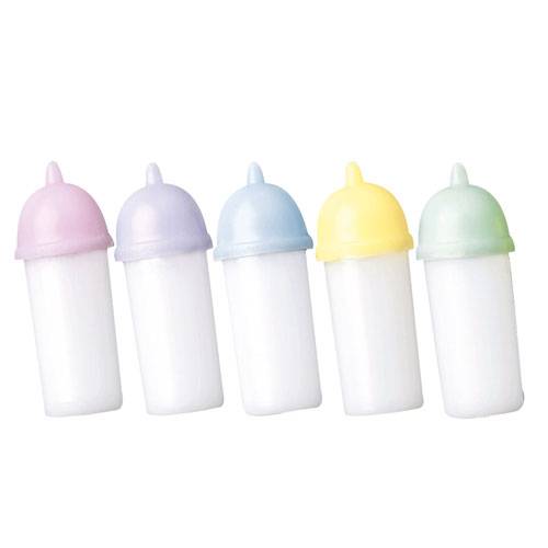 Mini biberons de décoration 5 couleurs