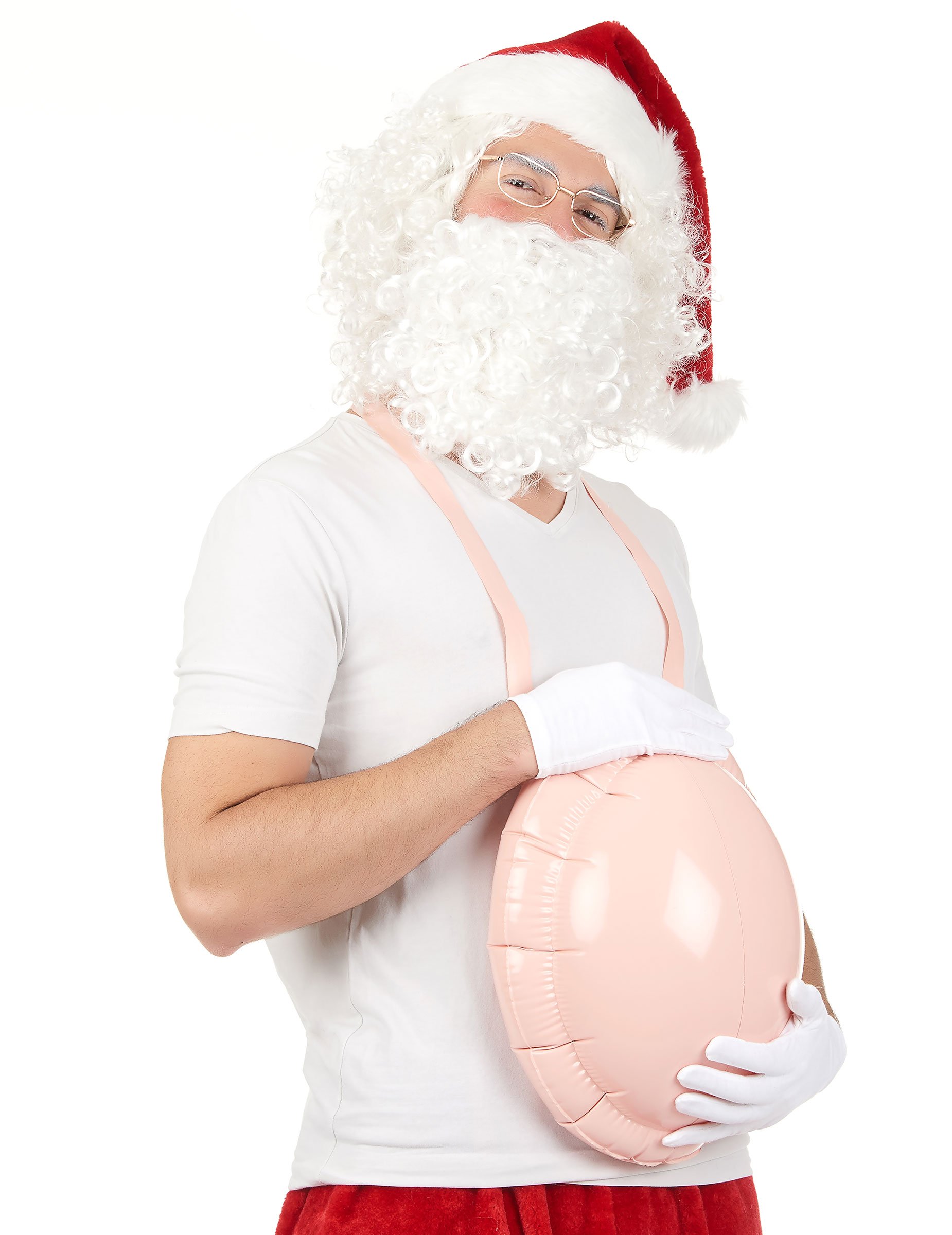 Ventre gonflable de bossu femme enceinte Père Noël adulte