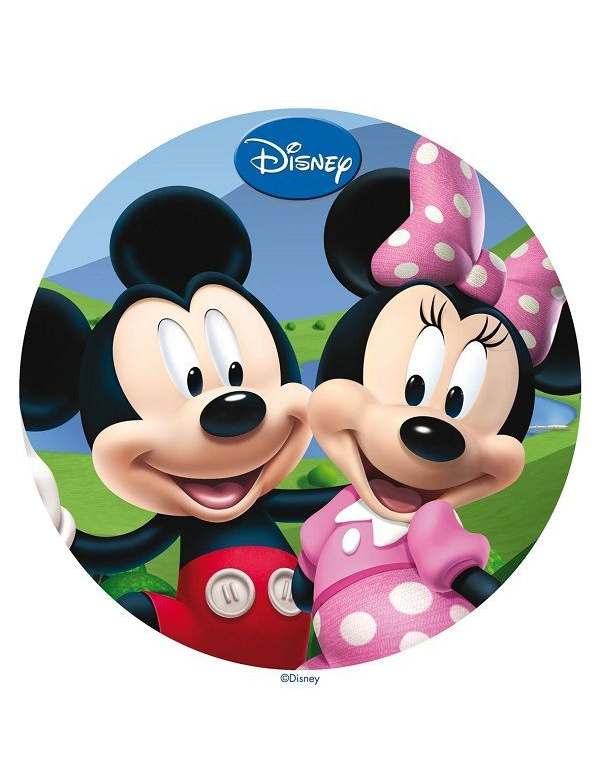 Disque azyme 20 cm  Mickey & Minnie