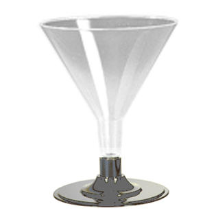 Verres à cocktail socle argent par 8