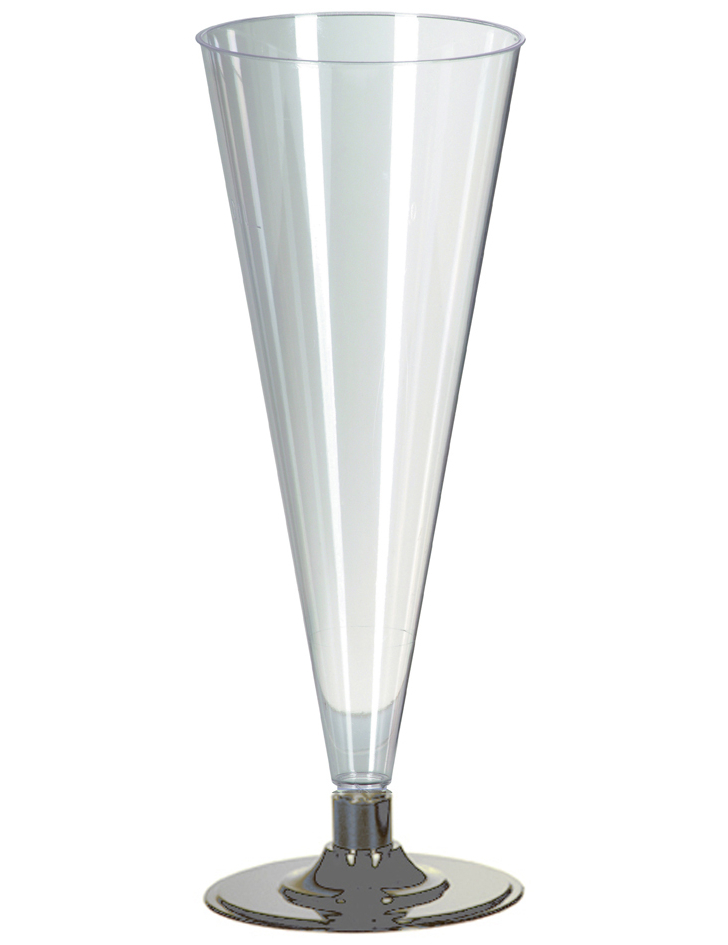 8 Flûtes à champagne socle argent