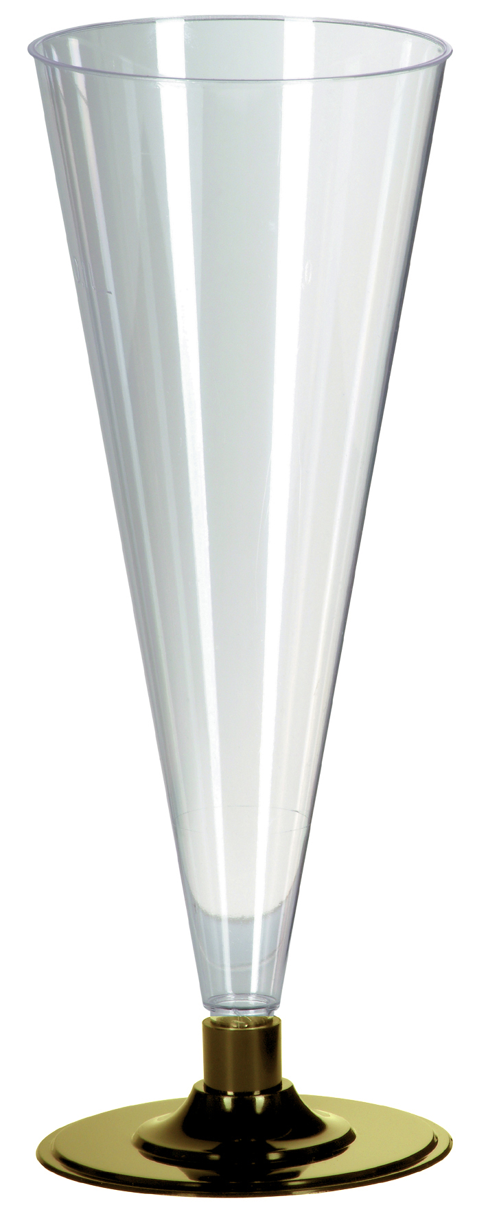 8 Flûtes à champagne socle doré