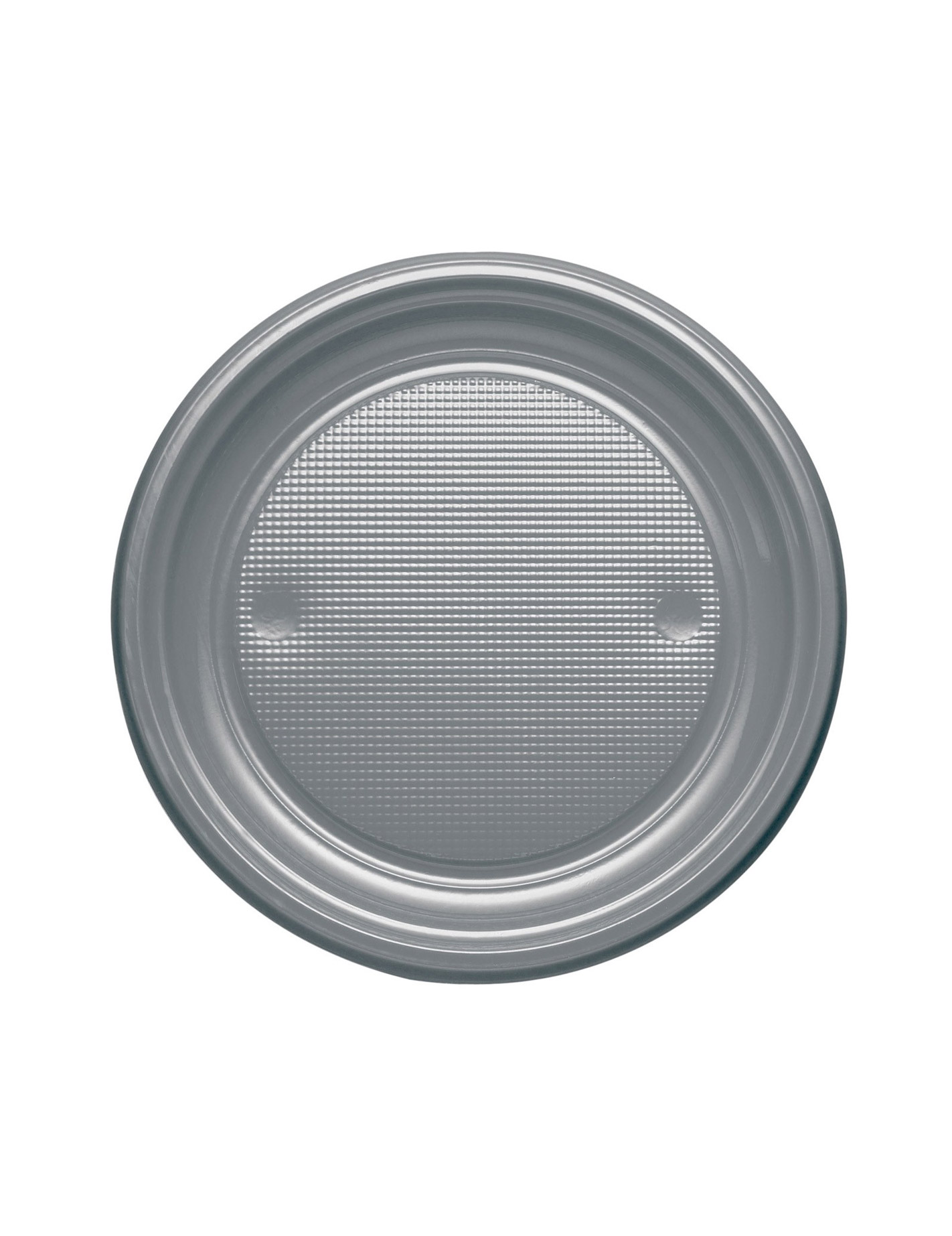 25 petites assiettes plastique acier ronde