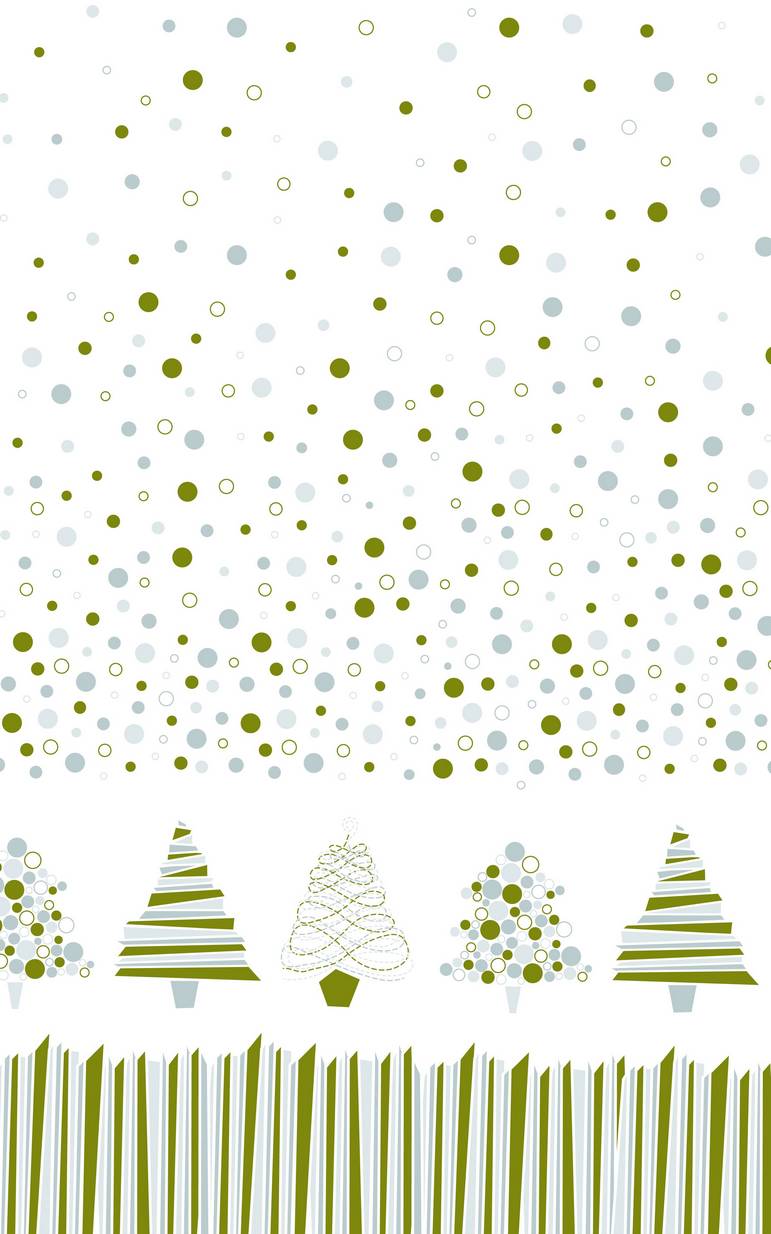 Nappe en rouleau papier damassé Sapins graphiques