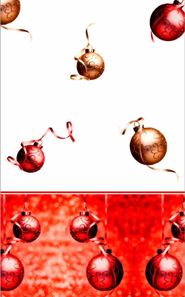 Nappe papier en rouleau boules de Noël