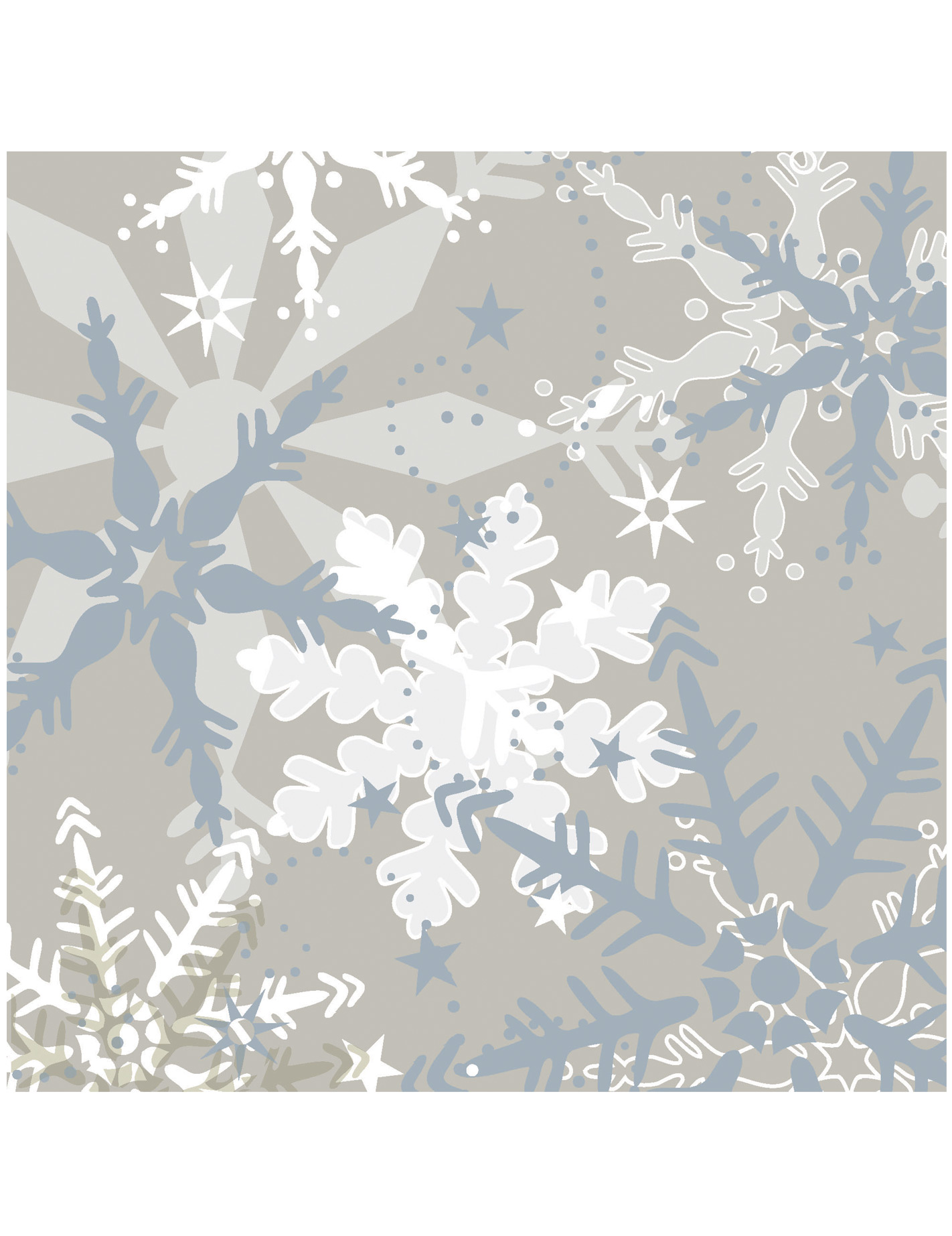 20 Serviettes en papier Flocons de neige 33 x 33 cm