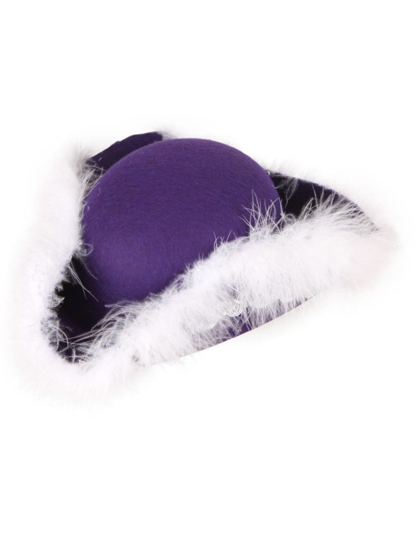 Chapeau tricorne violet enfant