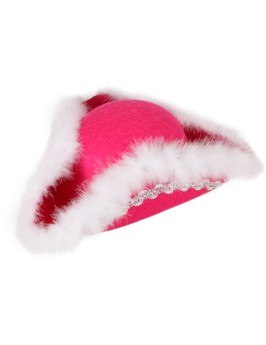 Chapeau tricorne majorette rose enfant