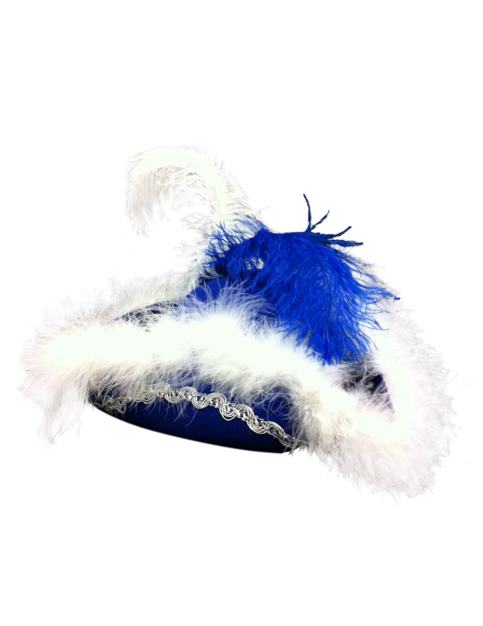 Chapeau tricorne bleu adulte