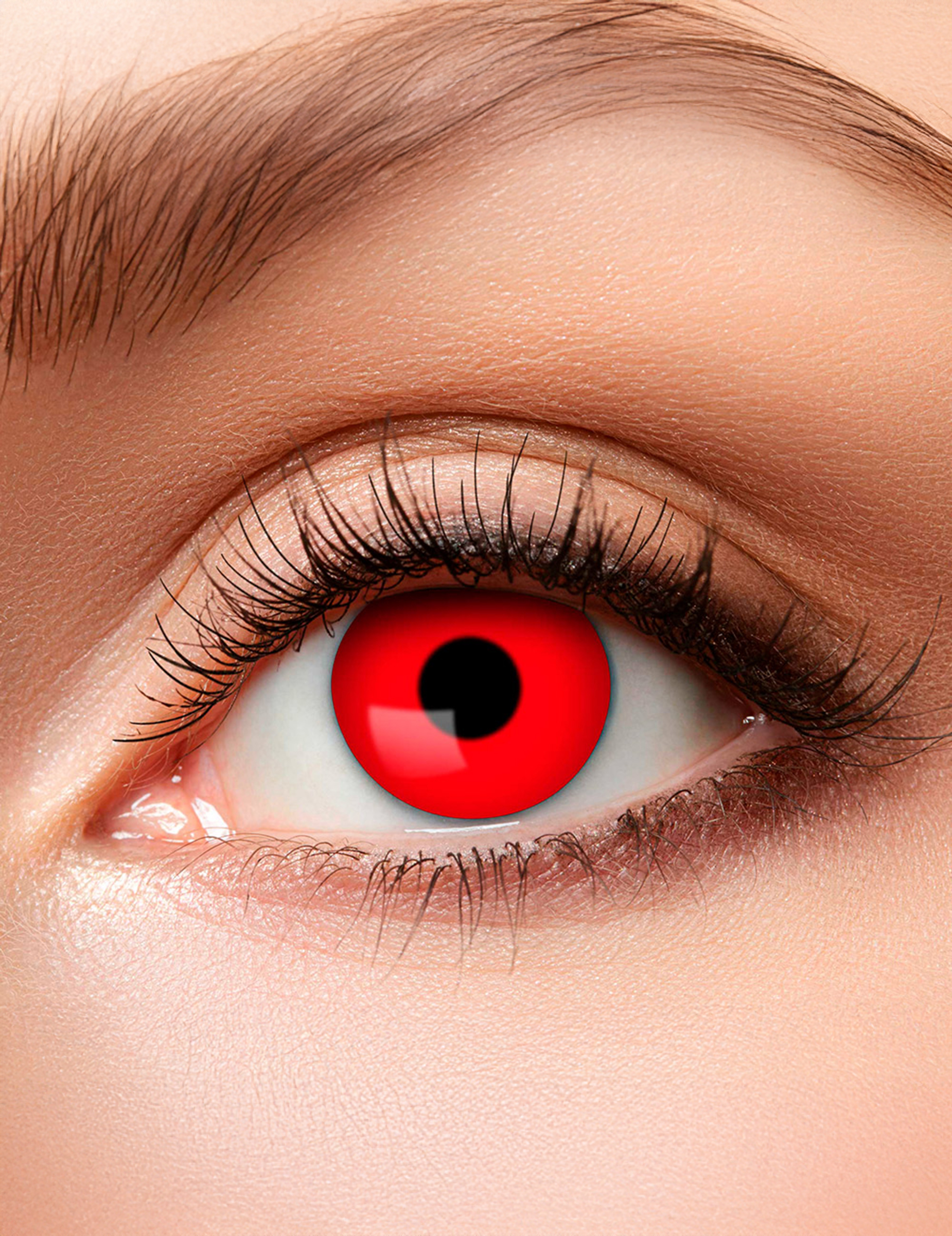 Lentilles fantaisie oeil rouge adulte