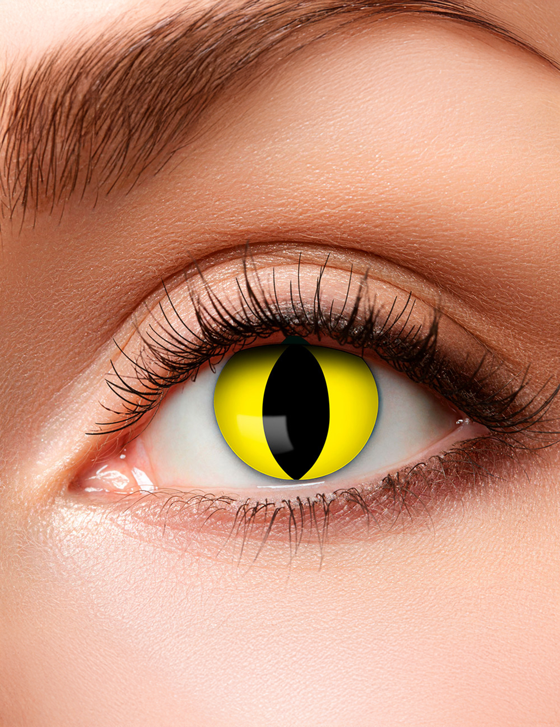 Lentilles fantaisie oeil reptile jaune adulte