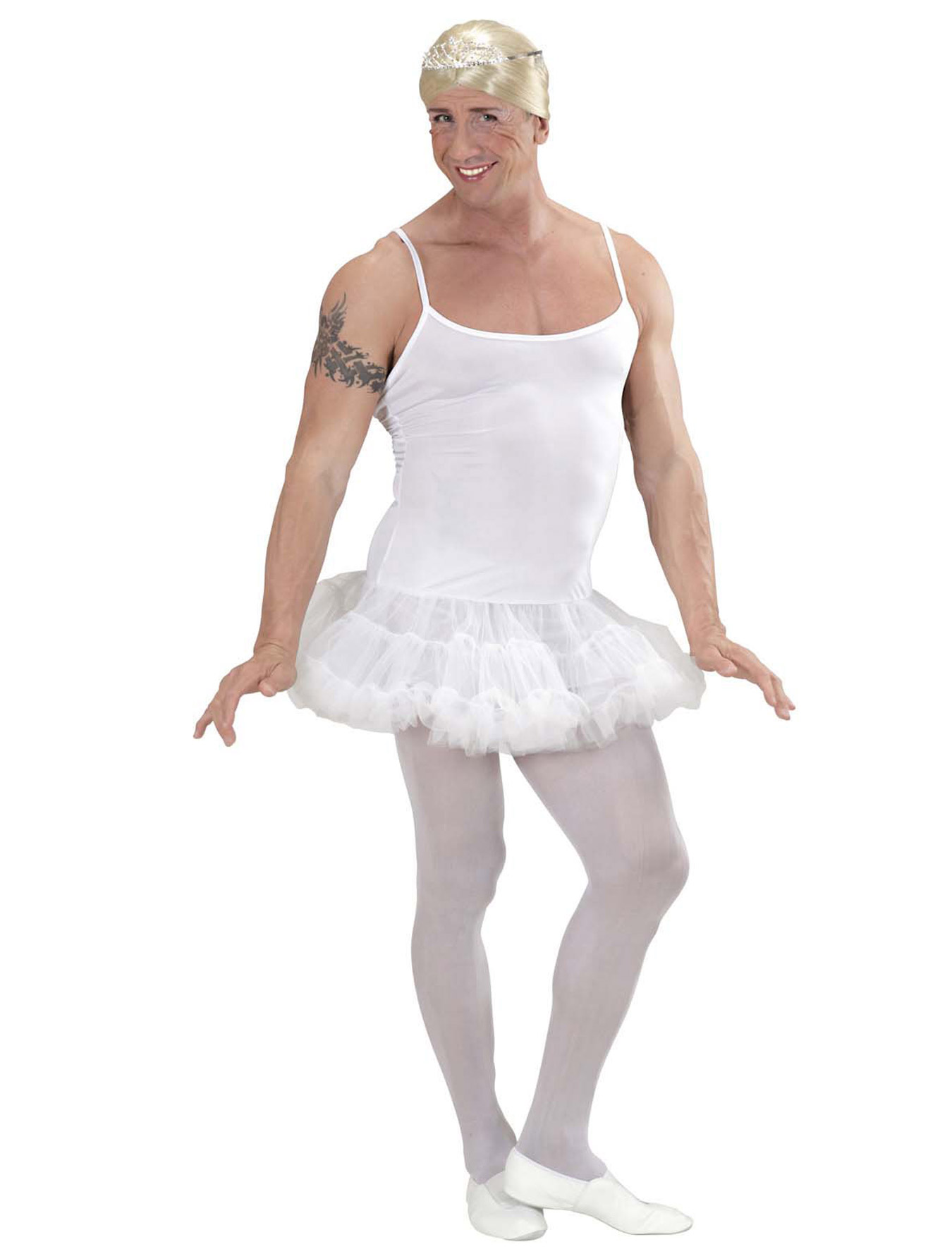 Déguisement danseuse étoile blanche homme