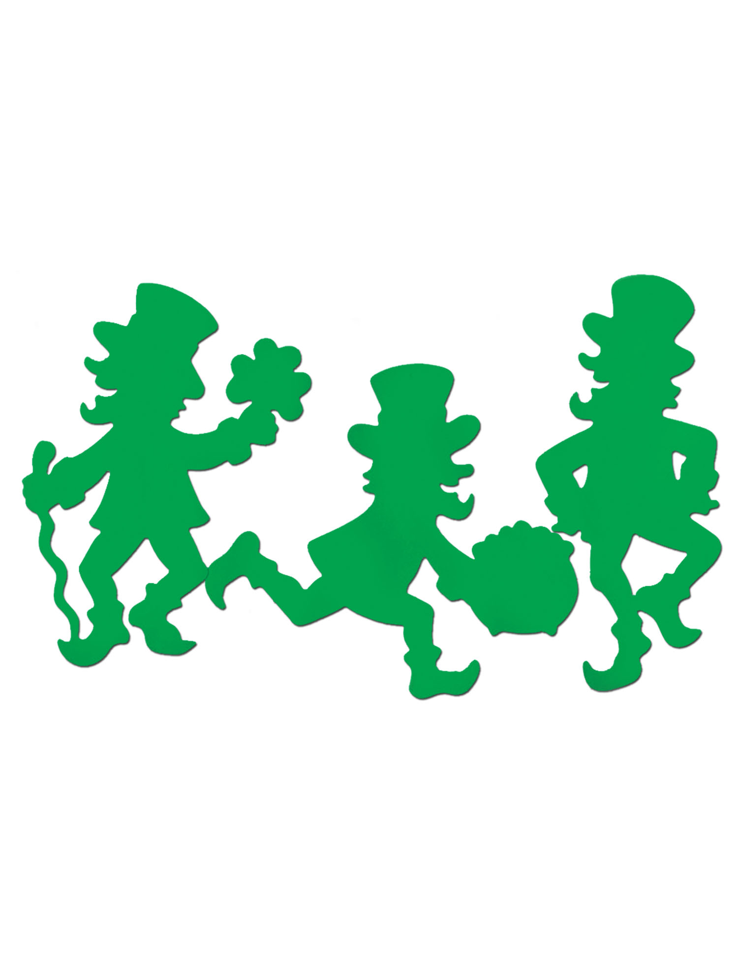 3 Décorations cartonnées Leprechaun St Patrick