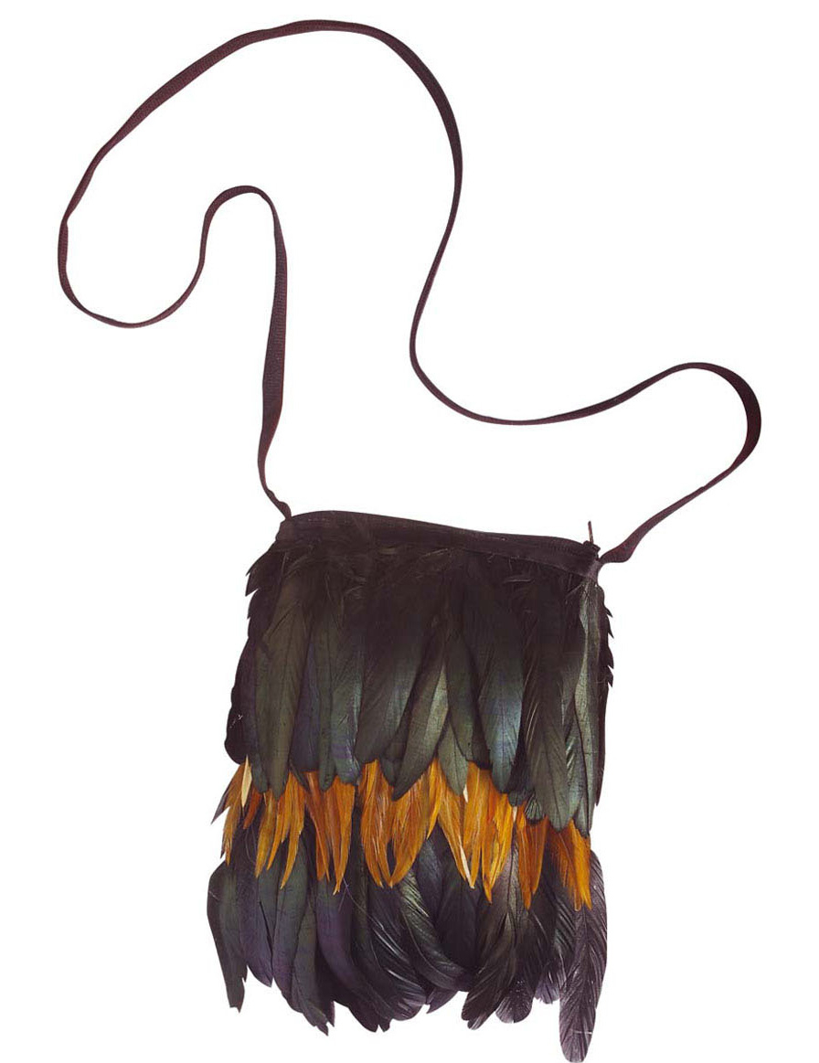 Sacoche indienne plumes