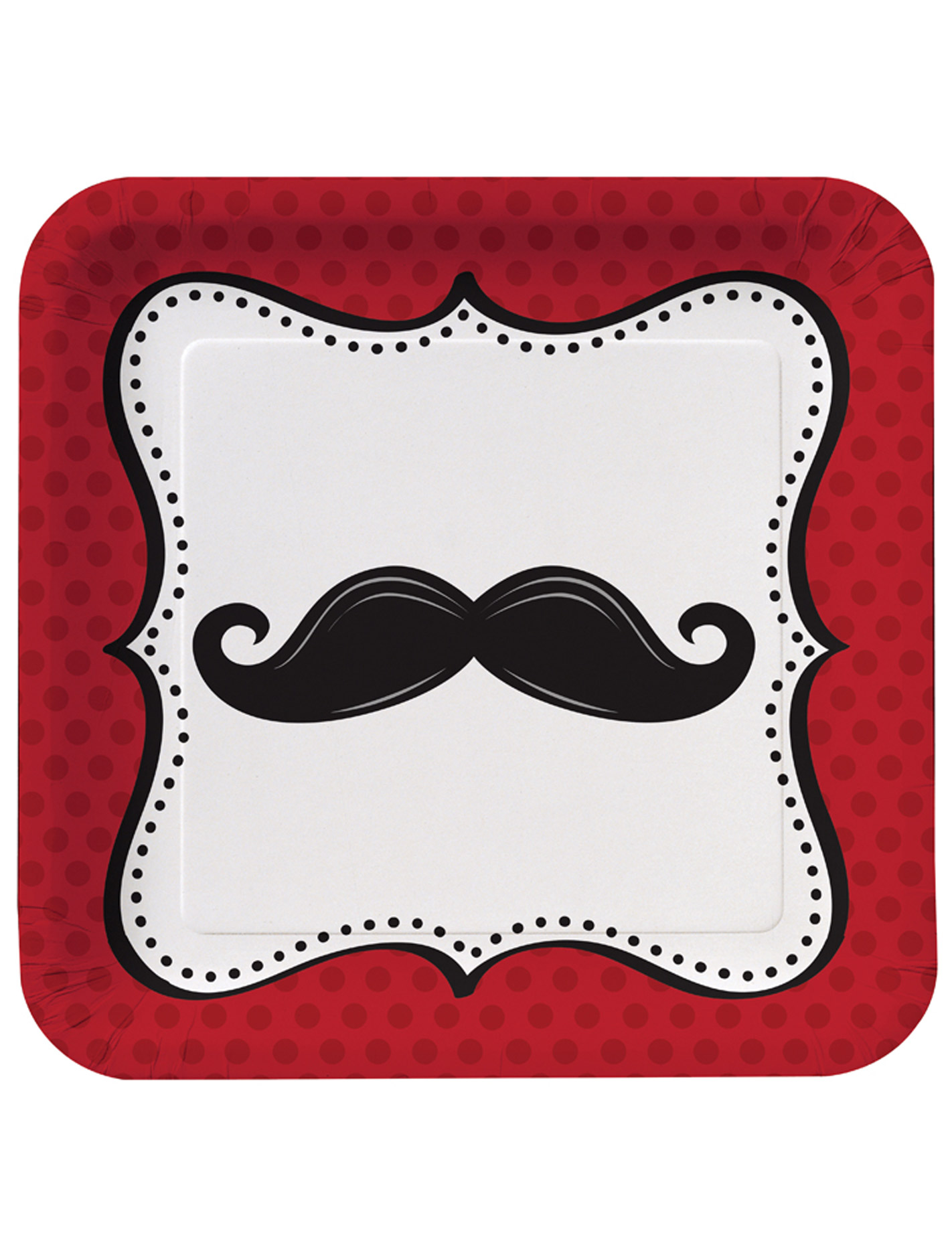 8 Assiettes 23 cm Moustaches