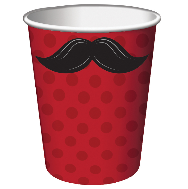 8 gobelets moustaches