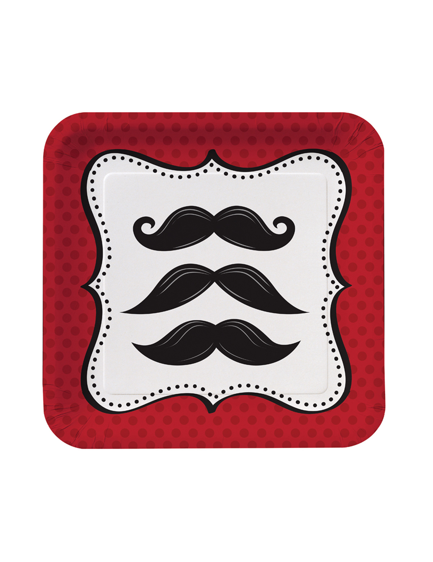 8 Assiettes Moustaches 18 cm