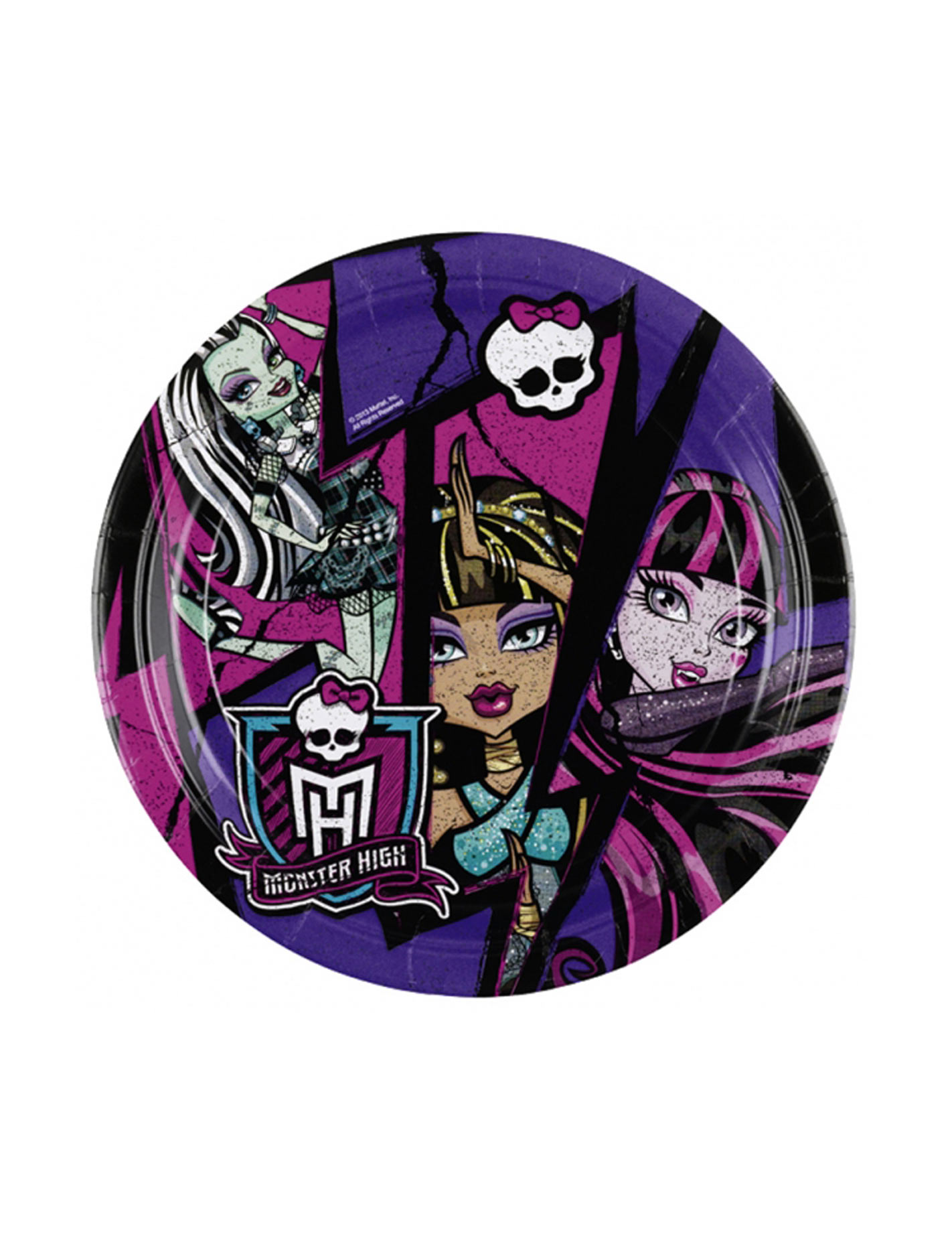 8 Assiettes en carton Monster High 18 cm