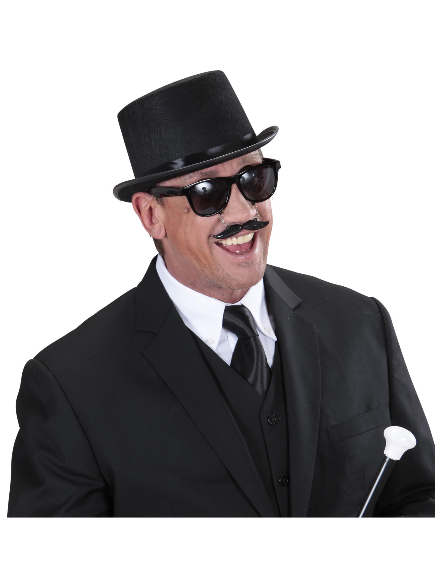 Lunettes moustache noires adulte